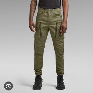 G-Star Green Cargo Pants with Tapered Fit